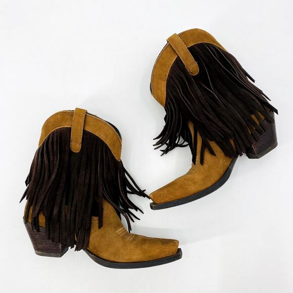 Ariat Shoes - Ariat Brown Gold Rush Fringe Western Cowboy Boots